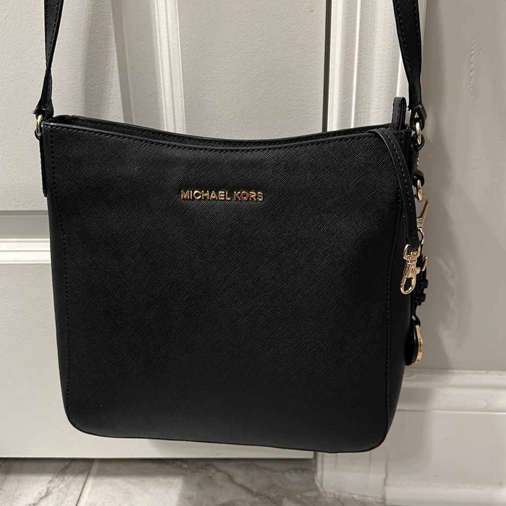 Michael Kors Black Leather Crossbody
